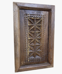 Boîte de rangement en bois de manguier massif sculpté, finition vieillie antique, avec couvercle à charnières, vente en gros - Product Image 6