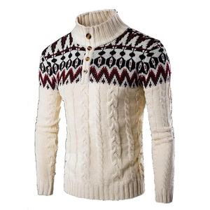 Pull en maille pour homme de haute qualité, coupe ajustée, 100% coton, col rond, décontracté, 2 couleurs, séchage rapide, automne-hiver - Product Image 6