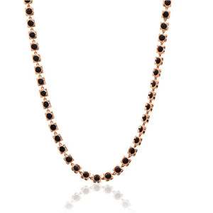 Collar de Rudraksha de Oro Rosa de 18K, Cadena de Cuentas de Semillas Espirituales, para Mujeres y Hombres, Joyería Auténtica de Lujo Unisex - Product Image 5
