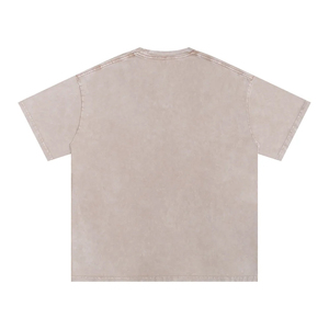 Acid Wash Front T Shirts Blank 100% Cotton High Quality Heavyweight 260gsm Oversized Vintage Boxy Men's T Shirt Wholesale - Product Image 2