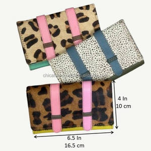 Pochette en cuir recyclé imprimé Animal à la mode pour femmes élégant couleur trapue multi-usage porte-monnaie porte-carte ATM portefeuille avec conception de boucle - Product Image 2