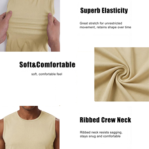 Débardeurs de sport pour hommes en polyester de qualité, pour la remise en forme et la musculation, décontractés, respirants, en maille tricotée, la meilleure tenue de sport - Product Image 3