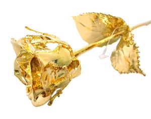 Vente en gros de rose véritable trempée en or 24 carats, fleur de rose naturelle éternelle préservée, cadeau d'anniversaire et de Saint Valentin de luxe artisanal - Product Image 1