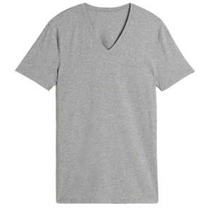 T-shirts en gros à manches courtes et col en V pour adultes et garçons, 100 % coton, durables, décontractés, pour le sport et l'entraînement en extérieur - Product Image 4