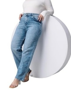 Women's Casual Denim Pants & Trousers-<b>Boot</b> Cut Mid Waist Knee Length Vintage Style Eco-Friendly Washable - Product Image 3