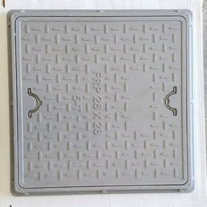 Couvercle de regard carré en PRV 28x28 pouces, dessus plein, capacité de charge 5 tonnes, robuste, résistant aux UV, couvercle d'accès composite pour la construction - Product Image 1