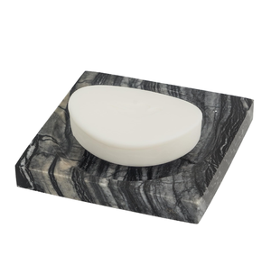 Support à Savon en Marbre Noir pour Salle de Bain, Ensemble de Salle de Bain en Pierre, Support à Savon Carré de Qualité Supérieure pour Chambre d'Hôtel - Product Image 1