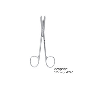 Tijeras Quirúrgicas Wagner de 12 cm (4 Pulgadas), Manuales, de Acero Inoxidable, Instrumento de Cirugía General, Clase I, Kit Quirúrgico Hospitalario ISO13485 - Product Image 2