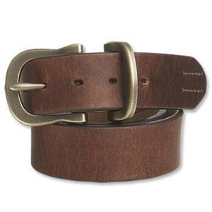 Ceintures de luxe pour hommes en vente, en cuir véritable, couleur marron, style formel, avec boucle dorée de forme rectangulaire - Product Image 4