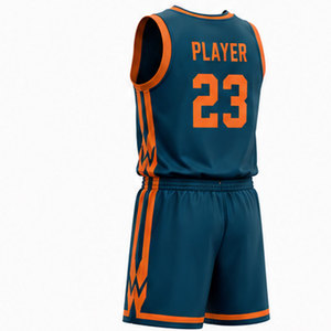 Ensemble d'équipement de basketball professionnel avec coupe athlétique ajustée, tissu respirant et design d'équipe entièrement personnalisé - Product Image 4