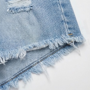 Shorts en jean tendance pour femmes, taille haute, couleur personnalisable, décontractés, style streetwear, bas de tenue mode pour femmes - Product Image 6