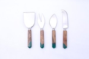 Minimalist Style 18/8 Stainless Steel <b>Cheese</b> <b>Knife</b> <b>Set</b> With Wood Handle Durable <b>Cheese</b> Tools For Serving And Butter Slicer Tools - Product Image 5