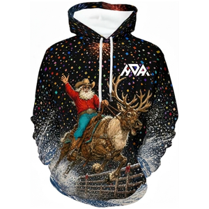 Sudadera navideña personalizada al por mayor, conjunto familiar a juego con estampado de Papá Noel, sudadera polar para padres e hijos, proveedor de pedidos al por mayor - Product Image 2