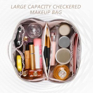 Borsa da viaggio per cosmetici di grande capacità con maniglia e divisorio, custodia multifunzionale impermeabile per un facile accesso - Product Image 5