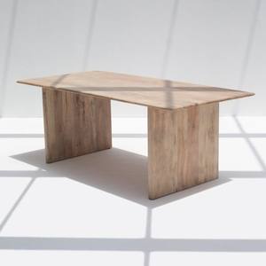 Table à manger Vandana Aureo Vento en bois de manguier avec pieds plats et design contemporain solide - Product Image 2
