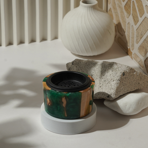 Emerald Forest River Resin & Wood <b>Incense</b> Burner Luxury Handcrafted <b>Incense</b> <b>Holder</b> for Yoga Practice, Mindfulness, Wellness - Product Image 4