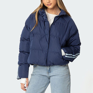 Veste d'hiver écologique en tissu épais matelassé, grande taille, respirante, imperméable et chaude pour femmes, col montant - Product Image 3