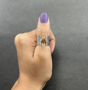 <b>Boho</b> Carnelian Thumb <b>Ring</b> 925 <b>Silver</b> Handmade Statement <b>Ring</b> Unique Gift for Women - Product Image 1