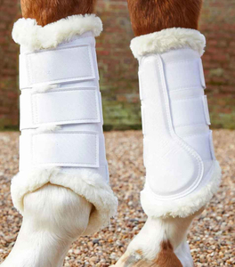 Bottes de brossage pour chevaux personnalisées, design protecteur et absorbant les chocs, confortables, haute qualité, taille et couleur personnalisables, équipement équestre - Product Image 1