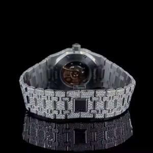 Moissanite Diamond Studded <b>Watch</b> with <b>Quartz</b> Movement Stainless Steel Fully Iced Out Luxury Timepiece For <b>Men</b> and Women - Product Image 3