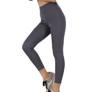 New Design Women's Solid <b>Tummy</b> <b>Control</b> High Waist Full Length Four-Way Stretch Seamless Spandex/Polyester Leggings for Gym Sport - Product Image 1