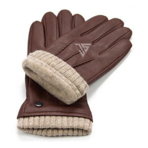 Gants en cuir véritable de chèvre de qualité supérieure, compatibles écran tactile, pour homme et femme, pour la conduite hivernale et les sports. - Product Image 3