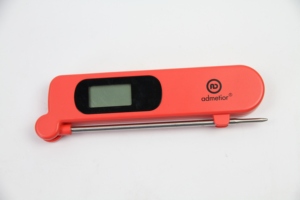 Thermomètre numérique pliable avec sonde pour la cuisine, la cuisson, les aliments, le barbecue, la viande - Rouge - Product Image 1