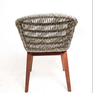 Silla de ratán Siera de estilo lujoso, sillas de exterior de teca y mimbre con cojines y estructura resistente. - Product Image 4