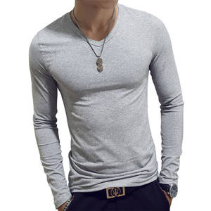 Camiseta de Manga Larga para Hombre, 200 Gramos, Ligera, Tejida, Cuello Redondo, Logotipo OEM Personalizado, Sólida, Informal, Transpirable, de Secado Rápido, para Verano y Otoño - Product Image 2