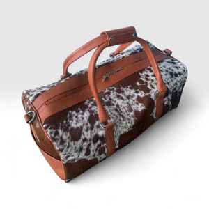 Bolsa de Viaje de Cuero Genuino Estilo Rústico Vintage con Cierre de Cremallera, Ligera, para Fin de Semana o Viajes Cortos LHODB-0048 - Product Image 6