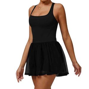 Falda pantalón de tenis para mujer, de alto rendimiento, con top, que absorbe la humedad, ajuste suave y ágil, para entrenamiento y partido. - Product Image 2