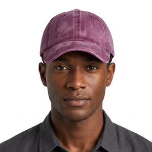 Gorra de Béisbol Morada de 6 Paneles, Ajustable, Unisex, de Algodón, Estilo Casual, Color Sólido, Acabado Lavado - Product Image 6