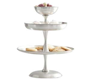 Aluminium Silver Metal <b>Cake</b> <b>Stand</b> for Wedding Ramadan Eid Home Decor-Eco-Friendly Customizable <b>Cake</b> Tools In <b>3</b> <b>Tier</b> - Product Image 1