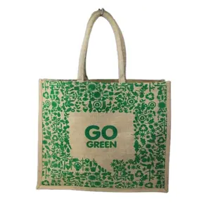 High Quality Eco-Friendly Jute Tote Bag Customizable Logo Printing for Shopping Bulk Packing Manufacturer Offers OEM Export