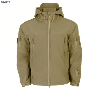 SPOFIT High Quality Men's Softshell Fleece Jacket Hooded Windproof <b>Winter</b> <b>Work</b> <b>wear</b> Coat Dark Gray - Product Image 6