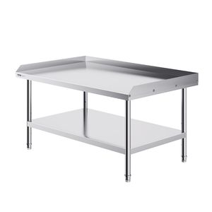 Heavy Duty 30 X 48 X 26 Inch Commercial <b>Kitchen</b> Steel <b>Prep</b> Worktable Stainless Steel Worktable 3-Sided Backsplash Food <b>Prep</b> - Product Image 1