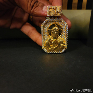 Colgante Hip Hop de Plata de Ley 925 Sólida, Chapado en Oro Rosa con Diamante Moissanita, Joyería de Lujo - Product Image 5