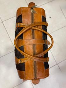 กระเป๋าเดินทางหนังวัวแท้สไตล์วินเทจ  กระเป๋าถือแบบดัฟเฟิลสำหรับวันหยุดสุดสัปดาห์  กระเป๋าเดินทางขึ้นเครื่อง  ผู้ผลิตจำนวนมาก LHTB-0064 - Product Image 4