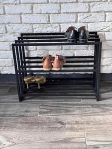 Industrial Style Shoe <b>Rack</b> Three Tier Wide Storage Organizer Strong Stable Frame Space Saving Design Modern Entryway Display - Product Image 6