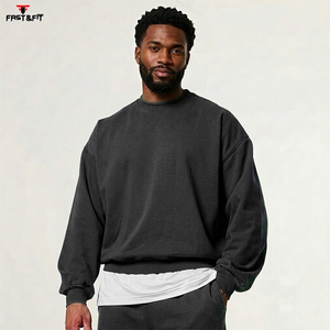 Nouveau style streetwear d'hiver, design personnalisé, unisexe, uni, imprimé numériquement, 100% coton molletonné, sweat-shirt à manches longues - Product Image 4