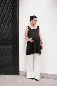 Pantalon de Maternité Droit pour Femme, Anti-rides, Séchage Rapide, Taille Élastique, Respirant, Ample, Idéal Été, Décontracté ou Habillé pour le Bureau - Product Image 3