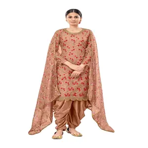 Низкая цена, Пакистанская одежда, плотная вышивка, Salwar Kameez с Dupatta, индийский экспортер и поставщик Dgb, экспорт 2023