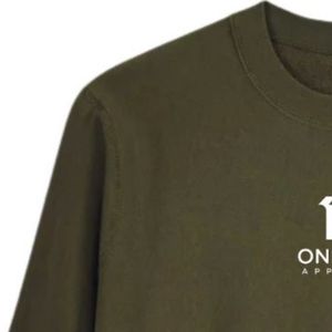 เสื้อสเวตเชิ้ตคอกลมสีเขียวมะกอกสำหรับผู้ชาย ผ้าฝ้ายพรีเมียม แขนยาว สวมใส่สบาย เหมาะสำหรับทุกวัน - Product Image 5