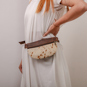 Riñonera de Cuero Vacuno Genuino de Alta Calidad y Estilo para Mujer, con Cierre de Cremallera, Bolso de Cintura, Bandolera, Bolso de Viaje - Product Image 1