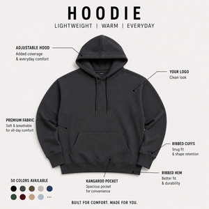 Sudadera con Capucha Gris Oscuro para Hombre, Corte Regular, Felpa de Algodón, Estilo Casual, Color Sólido, para Otoño - Product Image 6