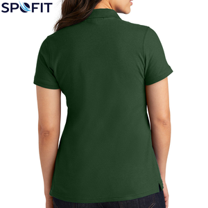 Polo para Mujer con el Mejor Diseño OEM, Color Verde, Logotipo Personalizado, Colores y Diseño Personalizados para Polos de Mujer - Product Image 2