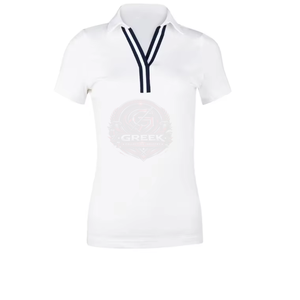 Polo pour femme coupe classique en mélange de coton doux et respirant, col polo classique et coutures durables pour une longue durée - Product Image 1