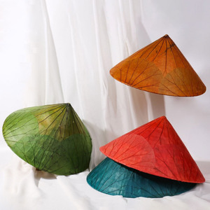Custom colors & designs Vietnam traditional <b>hats</b> high quality lotus leaf non la bamboo conical <b>hat</b> - Product Image 4