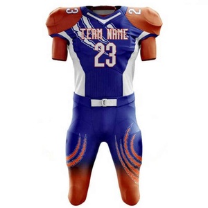 Bon marché Ensembles d'uniformes de maillots de football américain de dernière conception Hommes Sublimation Logo personnalisé 100% Polyester Service OEM - Product Image 5