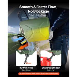 Tanque de Combustible de Metal para Motocicleta, ATV, UTV, de 5.3 Galones, con Asa Cómoda, a Prueba de Fugas, Resistente a la Corrosión, Bidón de 6 L/min - Product Image 4